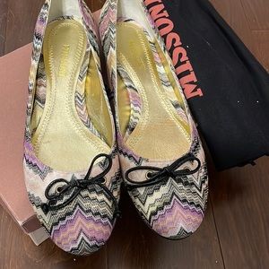 Missoni flats with low heel